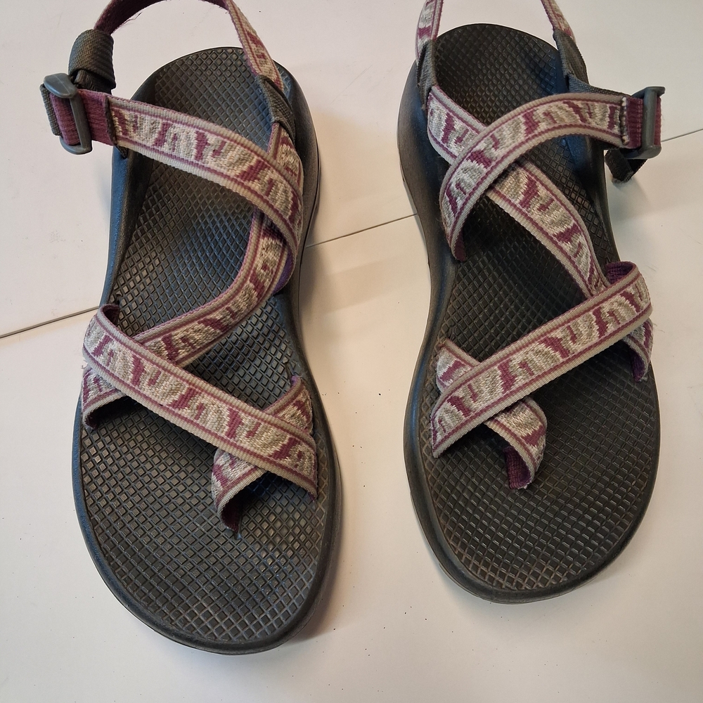 Chaco Women's Sandals - Burgundy and Beige